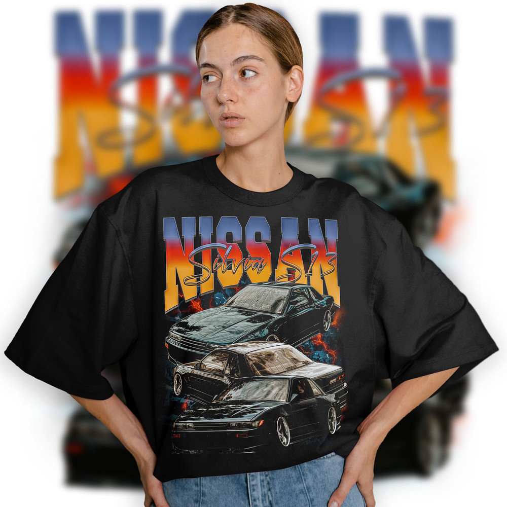 Limited Nissan SILVIA S13 240SX JDM Vintage T-Shirt, SILVIA S13 240SX Graphic T-shirt, Jdm Retro 90's Homage T-shirt, Jdm Gift - 1.jpg