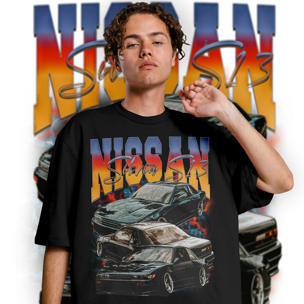 Limited Nissan SILVIA S13 240SX JDM Vintage T-Shirt, SILVIA S13 240SX Graphic T-shirt, Jdm Retro 90's Homage T-shirt, Jdm Gift - 2.jpg