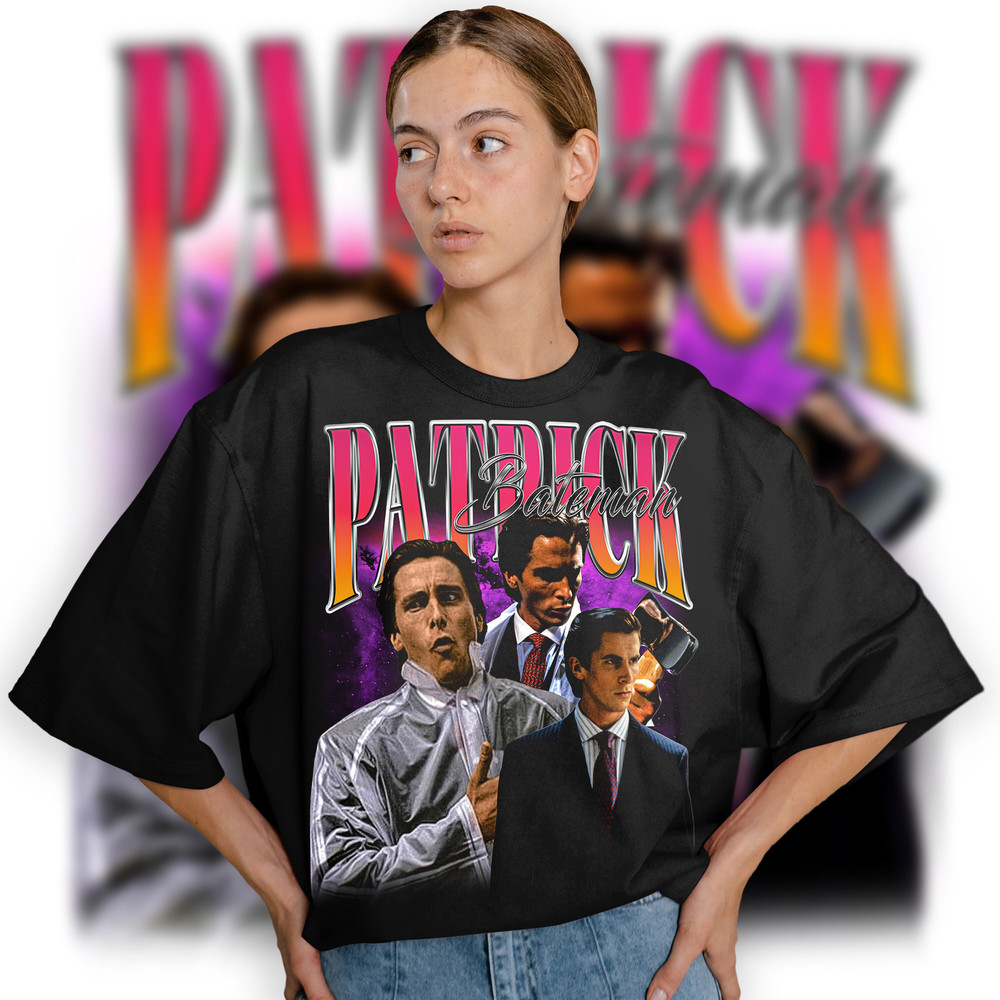 Limited Patrick Bateman Vintage T-Shirt, Patrick Bateman Graphic T-shirt, Retro 90's Fans Homage T-shirt, Gift For Women and Men - 1.jpg