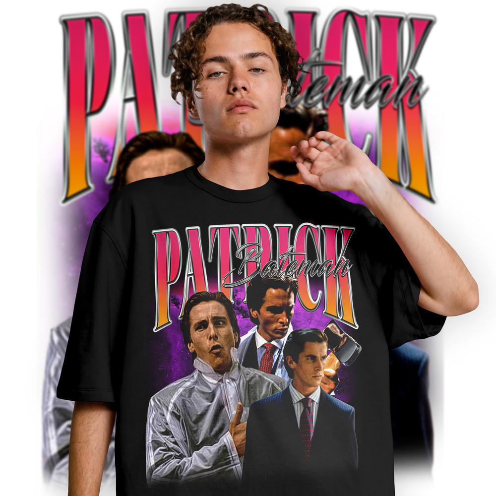 Limited Patrick Bateman Vintage T-Shirt, Patrick Bateman Graphic T-shirt, Retro 90's Fans Homage T-shirt, Gift For Women and Men - 2.jpg