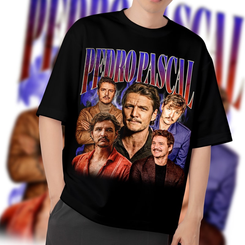 Limited PEDRO PASCAL Vintage T-Shirt, Graphic Unisex T-shirt, Retro 90's Pedro Pascal Fans Homage T-shirt, Gift For Women and Men - 2.jpg