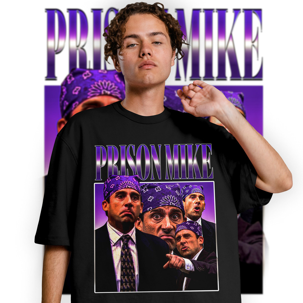 Limited PRISON MIKE Vintage T-Shirt, Graphic Unisex Michael Scott T-shirt, Retro 90's Fans Homage T-shirt, Gift For Women and Men - 2.jpg