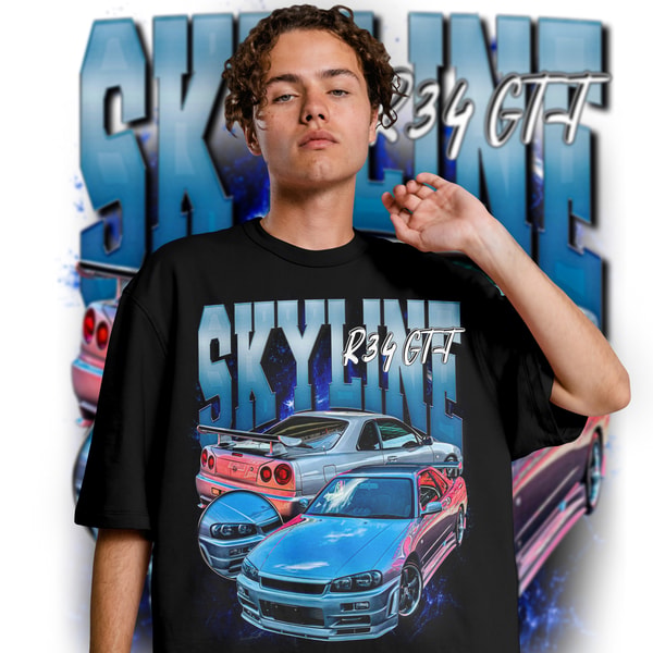 Limited Skyline R34 GT-T Vintage PNG, Skyline R34 GT-R JDM G | Inspire ...