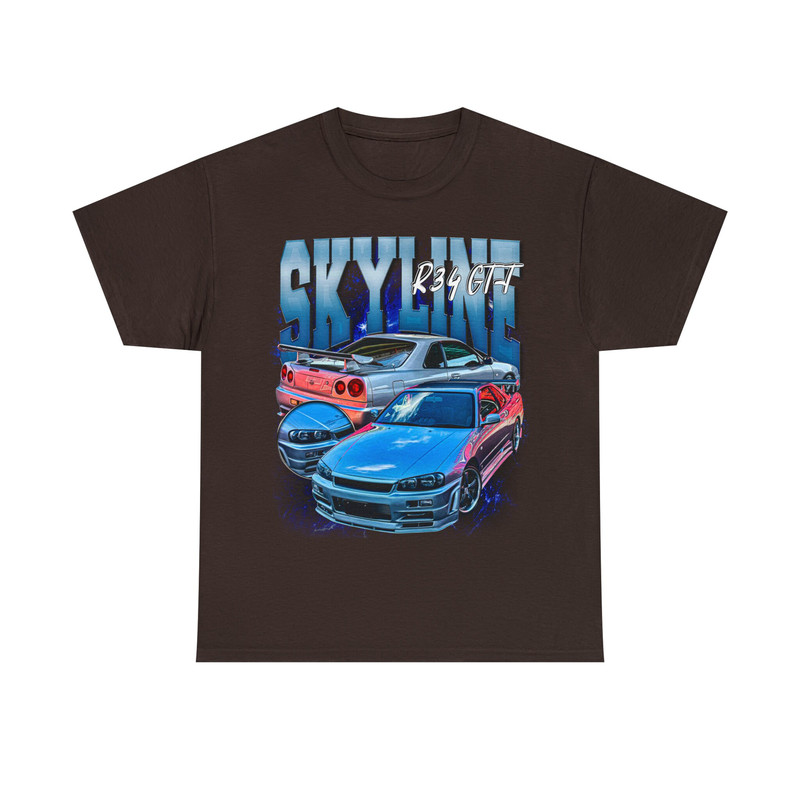 Limited Skyline R34 GT-T Vintage T-Shirt, Skyline R34 GT-R JDM Graphic T-shirt, Retro 90's Fans Homage shirt, Skyline R34 T-shirt, Jdm Gift - 3.jpg