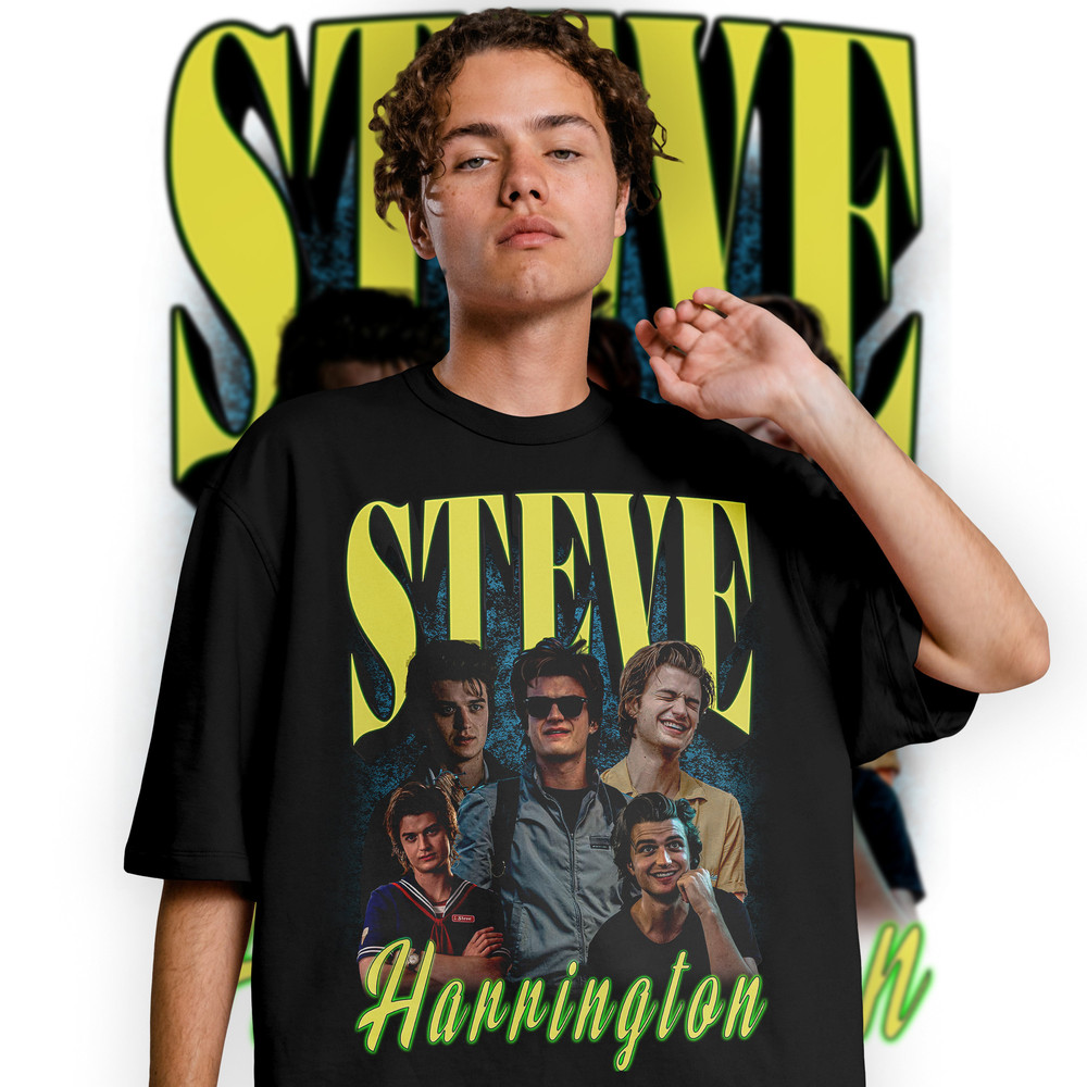 Limited Steve Harrington Vintage T-Shirt, Steve Harrington Graphic T-shirt, Retro 90's Fans Homage T-shirt, Gift For Women and Men - 2.jpg