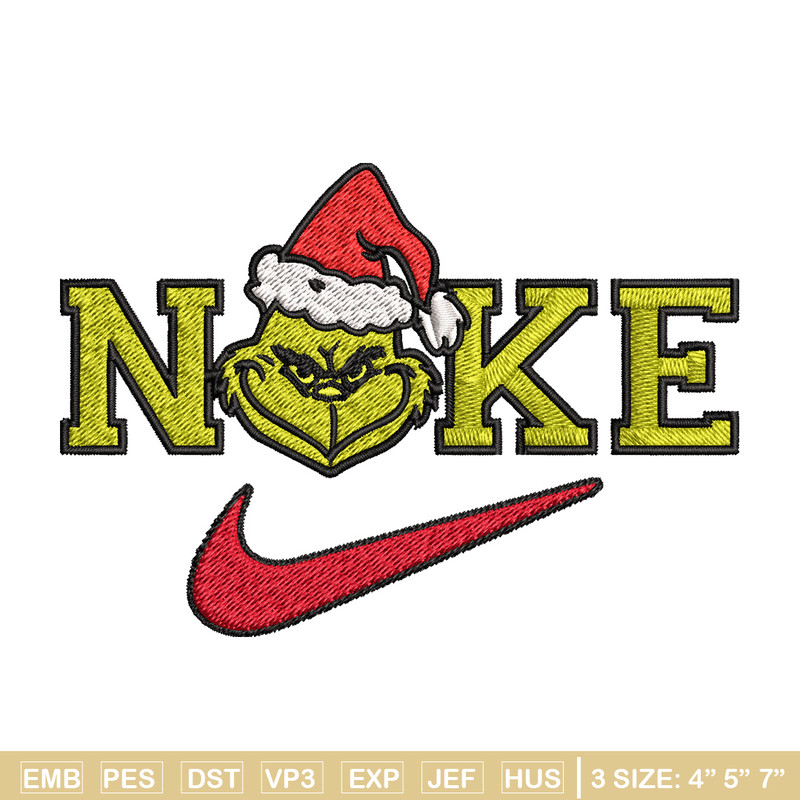 Grinch chrismas nike Embroidery Design, Nike Embroidery, Brand Embroidery, Embroidery File, Logo shirt, Digital download.jpg