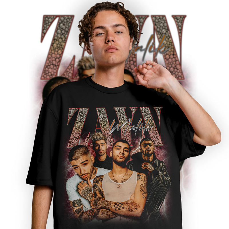 Limited ZAYN MALIK Vintage T-Shirt, Graphic Unisex T-shirt, Retro 90's Fans Homage T-shirt, Gift For Women and Men - 2.jpg