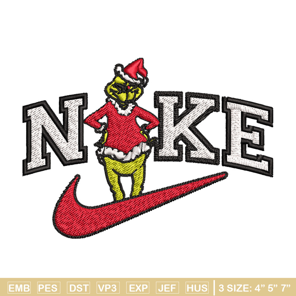 Grinch nike Embroidery Design, Nike Embroidery, Brand Embroidery, Embroidery File, Logo shirt, Digital download.jpg