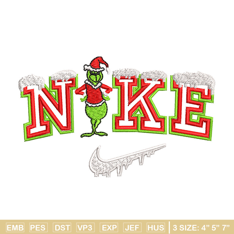 Grinch nike Embroidery Design, Nike Embroidery, Embroidery File, Brand Embroidery, Logo shirt, Digital download.jpg