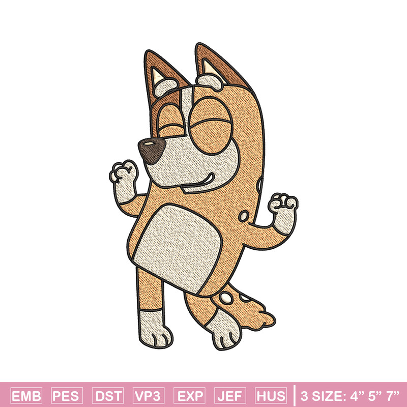 Chilli Heeler Embroidery, Bluey cartoon Embroidery, Embroidery File, cartoon design, cartoon shirt, Digital download..jpg
