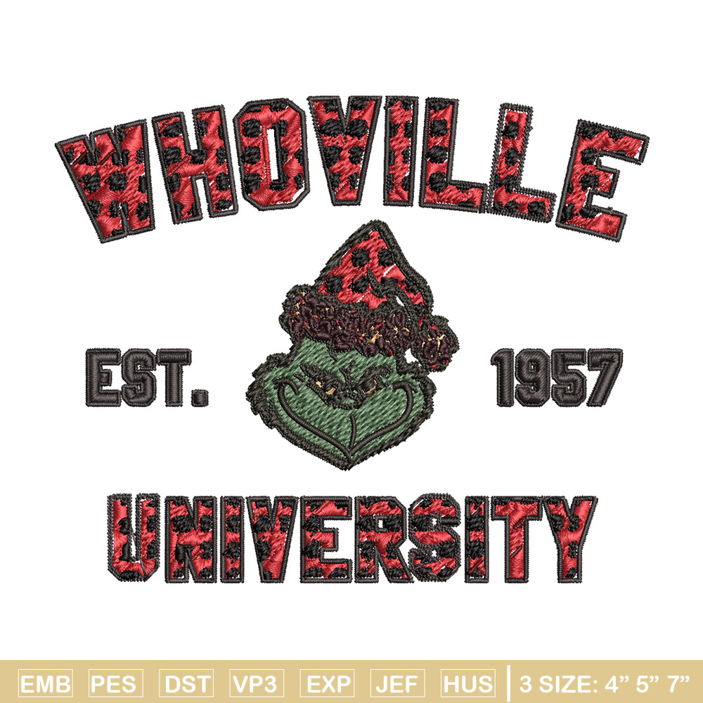 Grinch Whoville University Christmas Embroidery design, Grinch Christmas Embroidery, Grinch design, Digital download..jpg