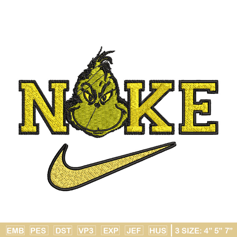 Grinch x nike Embroidery Design, Nike Embroidery, Brand Embroidery, Embroidery File, Logo shirt, Digital download.jpg