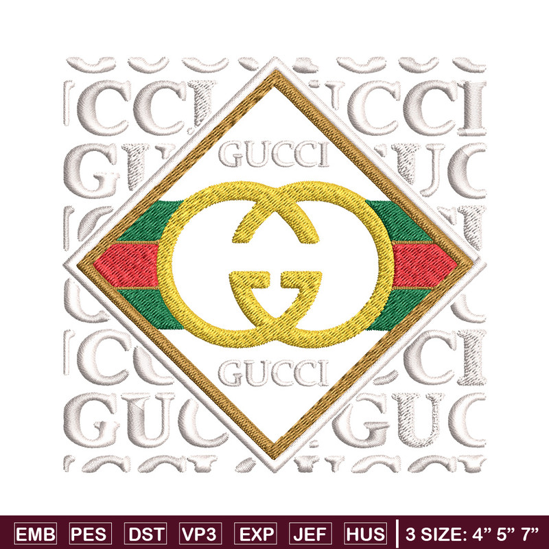 Gucci design Embroidery Design, Gucci Embroidery, Brand Embroidery, Logo shirt, Embroidery File, Digital download.jpg