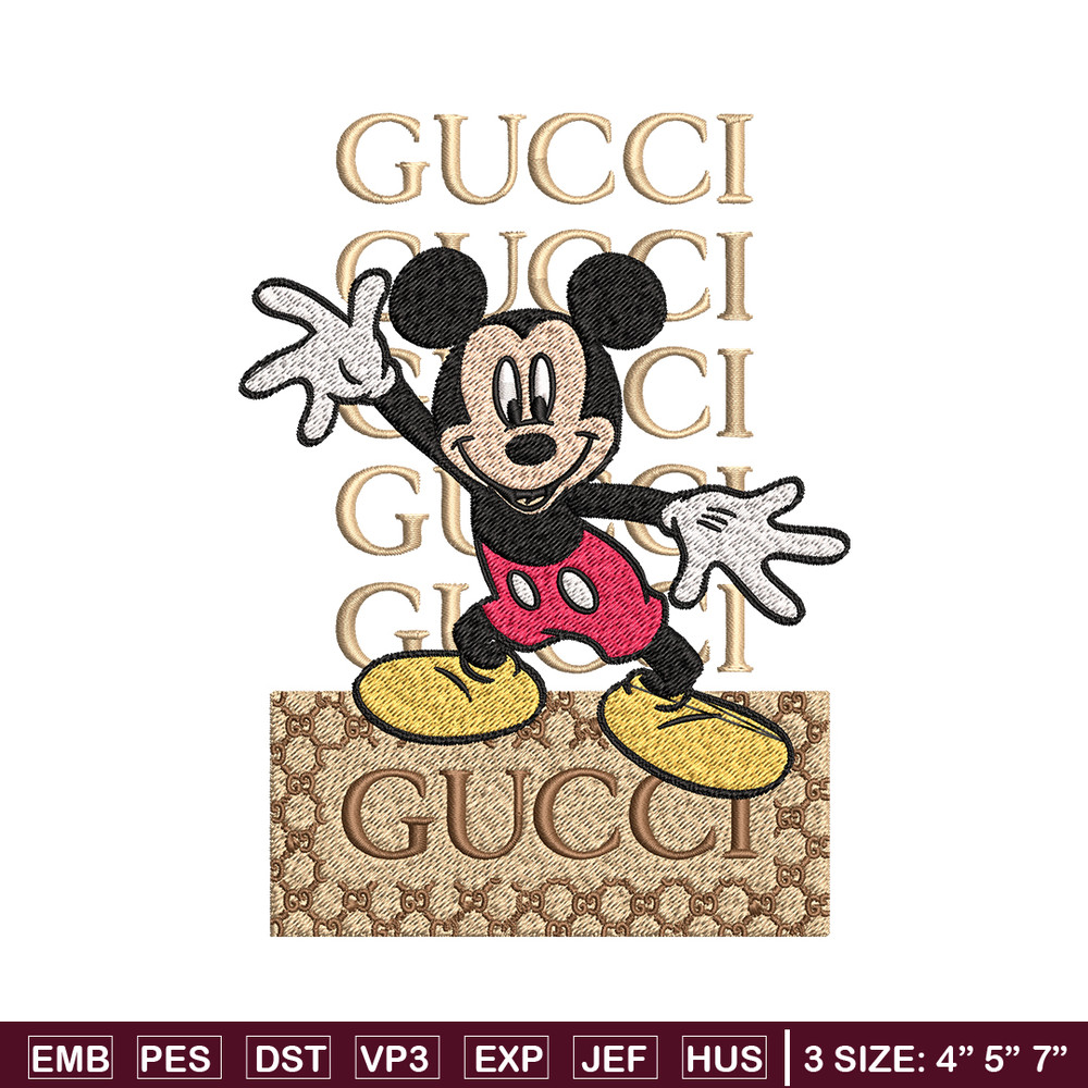 Gucci Mickey Mouse Embroidery design, Gucci Embroidery, Disney design, Embroidery File, cartoon shirt, Digital download..jpg