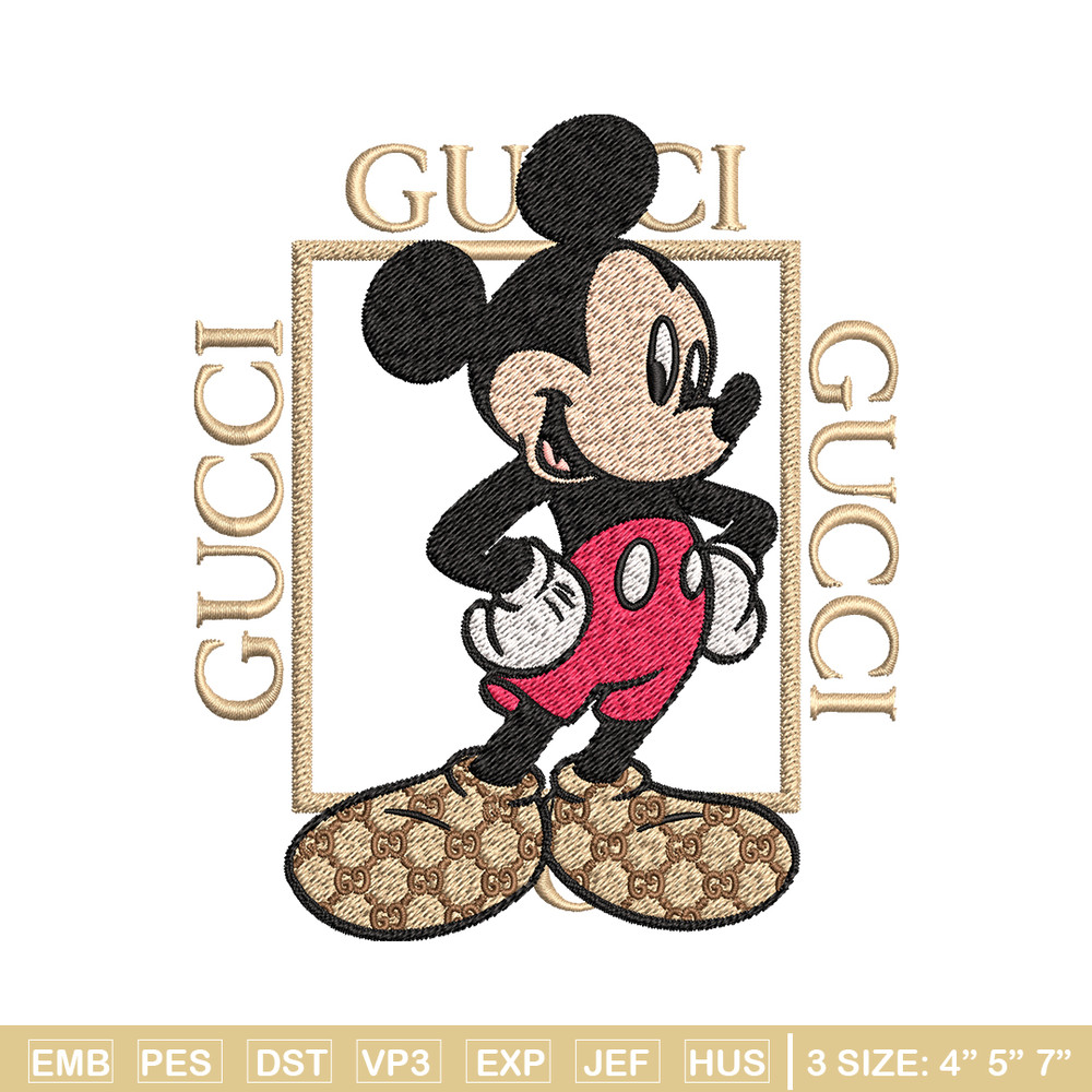 Gucci Mickey Mouse Embroidery design, Gucci Embroidery, Disney design, Embroidery File, cartoon shirt, Instant download..jpg