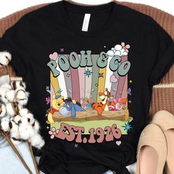 vintage pooh & co est 1926 sweatshirt, pooh and friends shirt, winnie the pooh shirt, disneyland family matching shirts,