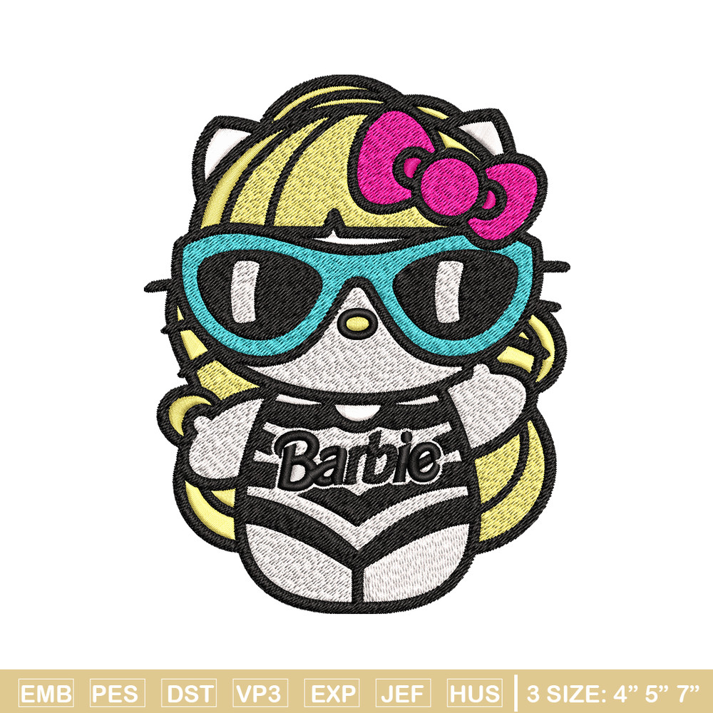 Hello Kitty Barbie Embroidery design, Hello Kitty Barbie Embroidery, logo design, Embroidery File, Digital download..jpg