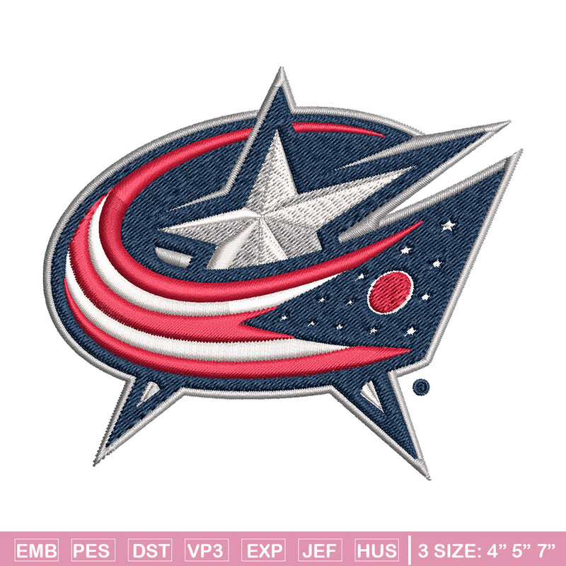 Columbus Blue Jackets logo Embroidery, NHL Embroidery, Sport embroidery, Logo Embroidery, NHL Embroidery design.jpg