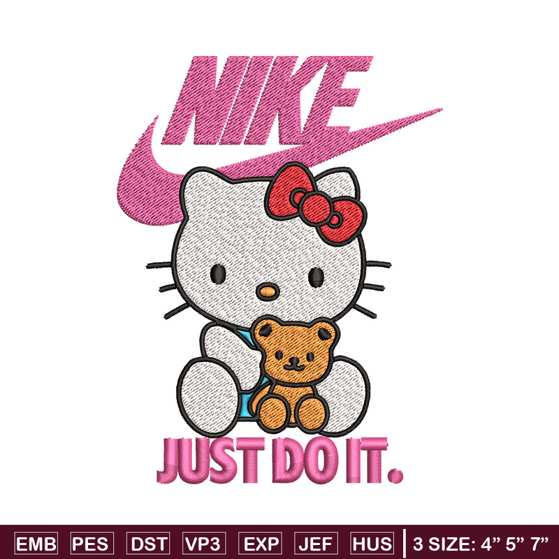 Hello kitty Nike Embroidery design, Hello kitty Embroidery, Nike design, Embroidery file, cartoon logo. Instant download.jpg