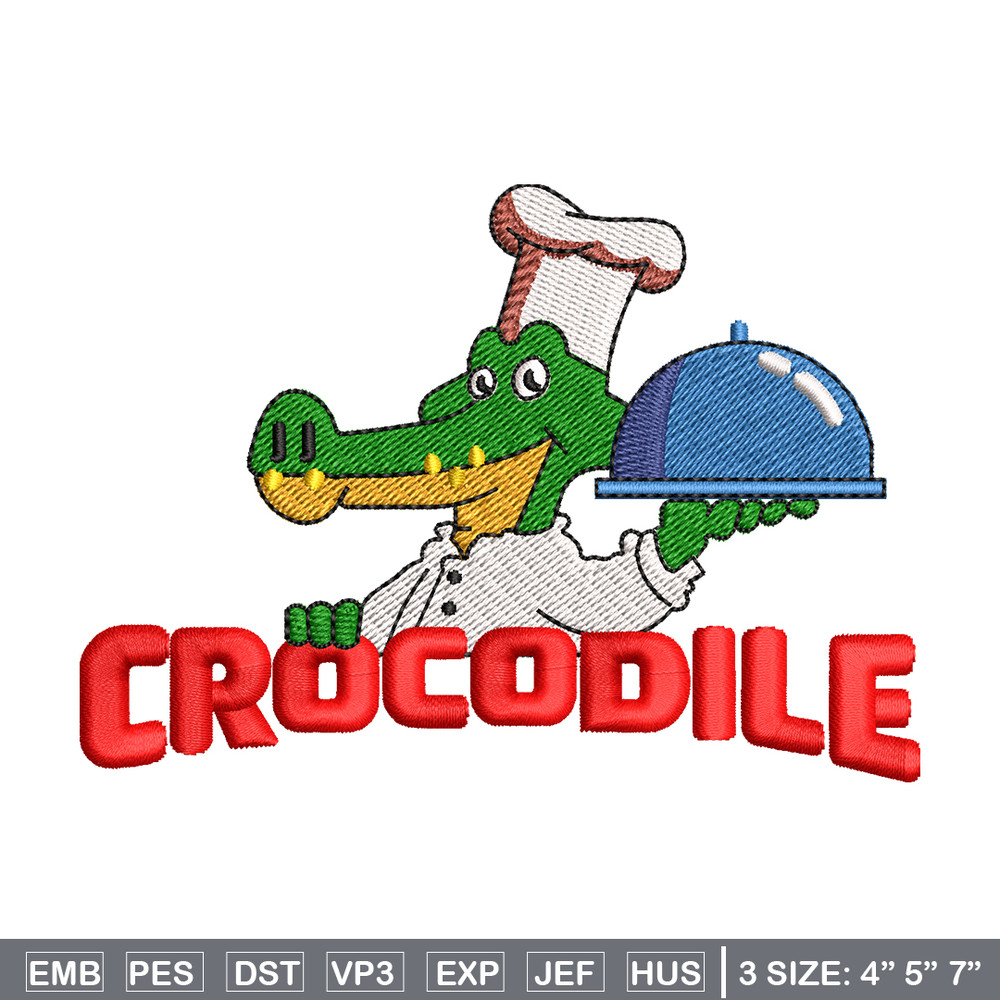 Crocodile chef embroidery design, Crocodile chef embroidery, embroidery file, logo design, logo shirt, Digital download.jpg