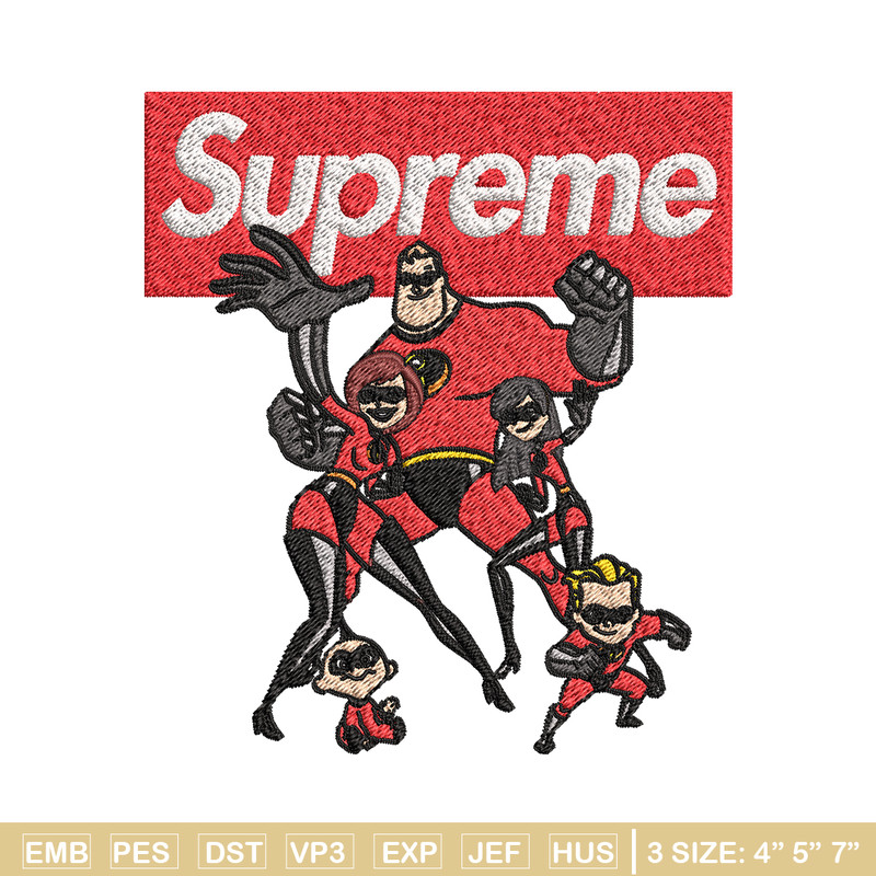 Incredibles supreme logo Embroidery design, supreme cartoon Embroidery, logo design, Embroidery File, Instant download..jpg