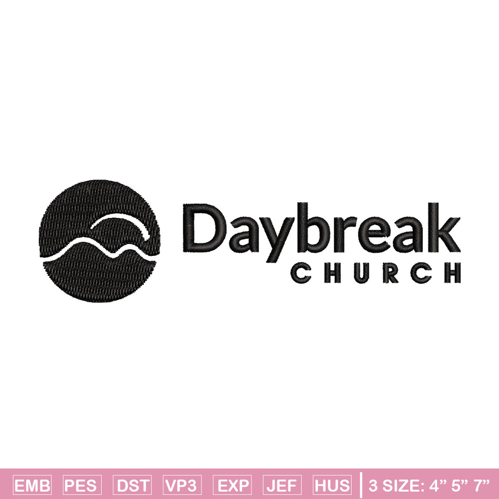 Daybreak Church logo embroidery design, Logo embroidery, embroidery file, logo design, logo shirt, Digital download..jpg