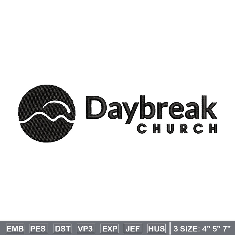 Daybreak Church logo embroidery design, Logo embroidery, embroidery file, logo design, logo shirt, Digital download..jpg