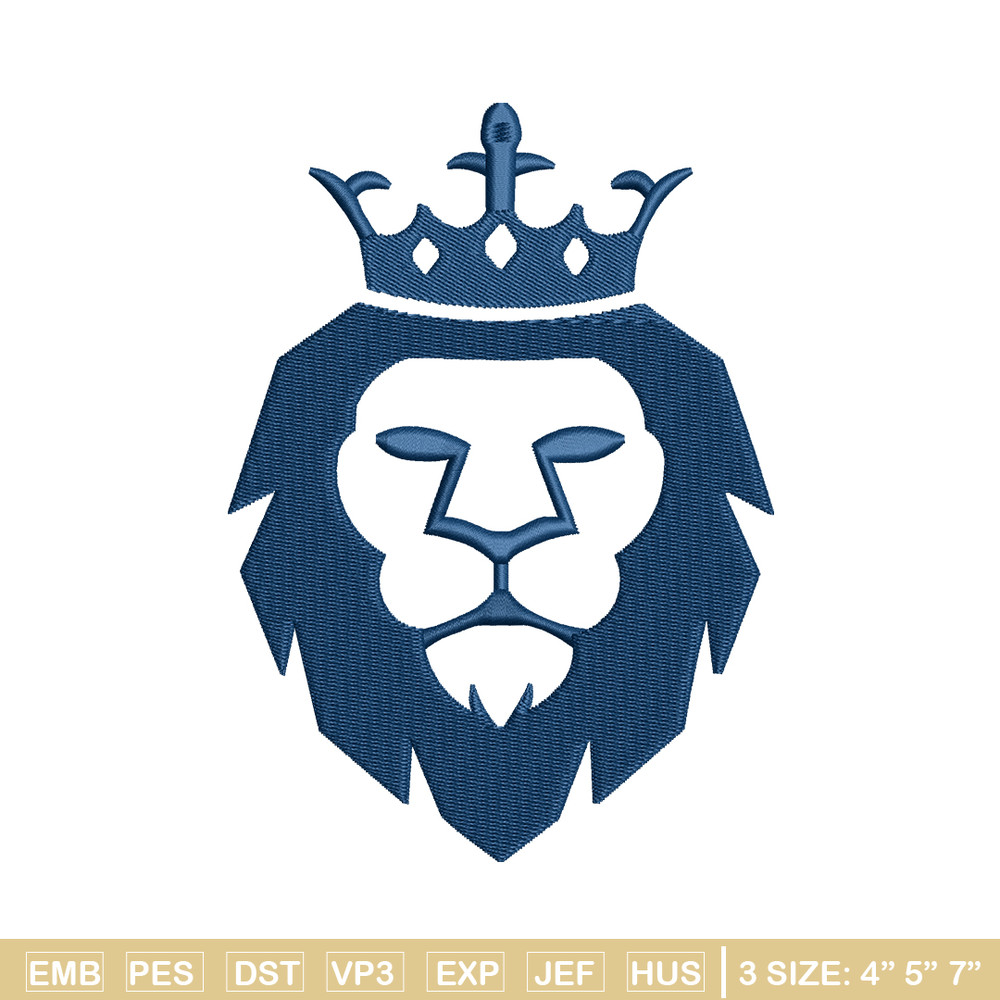 King Lion Logo embroidery design, King Lion Logo embroidery, animal design, embroidery file, logo shirt, Digital download.jpg