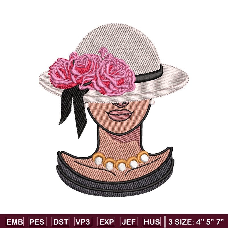 Lady embroidery design, Lady embroidery, logo design, embroidery file, logo shirt, embroidery logo, Digital download..jpg