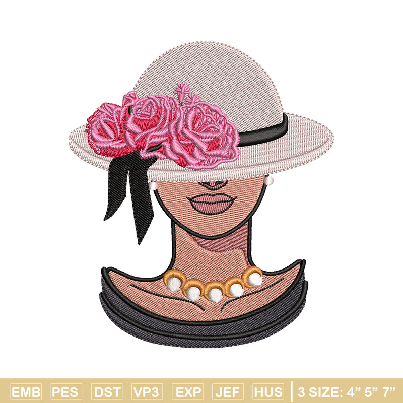 Lady embroidery design, Lady embroidery, logo design, embroidery file, logo shirt, embroidery logo, Digital download..jpg