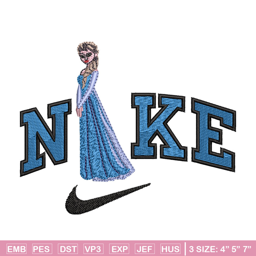 Elsa x nike Embroidery Design, Dinsey Embroidery, Brand Embroidery, Embroidery File, Logo shirt, Digital download.jpg