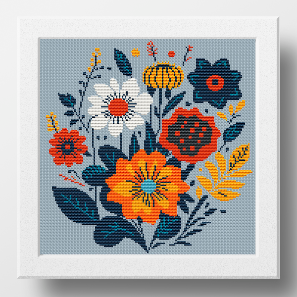flower cross stitch pattern pdf