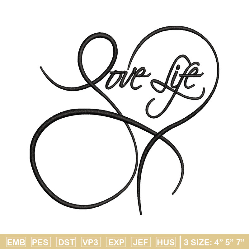 Love life logo embroidery design, Love life logo embroidery, logo design, embroidery file, logo shirt, Digital download.jpg