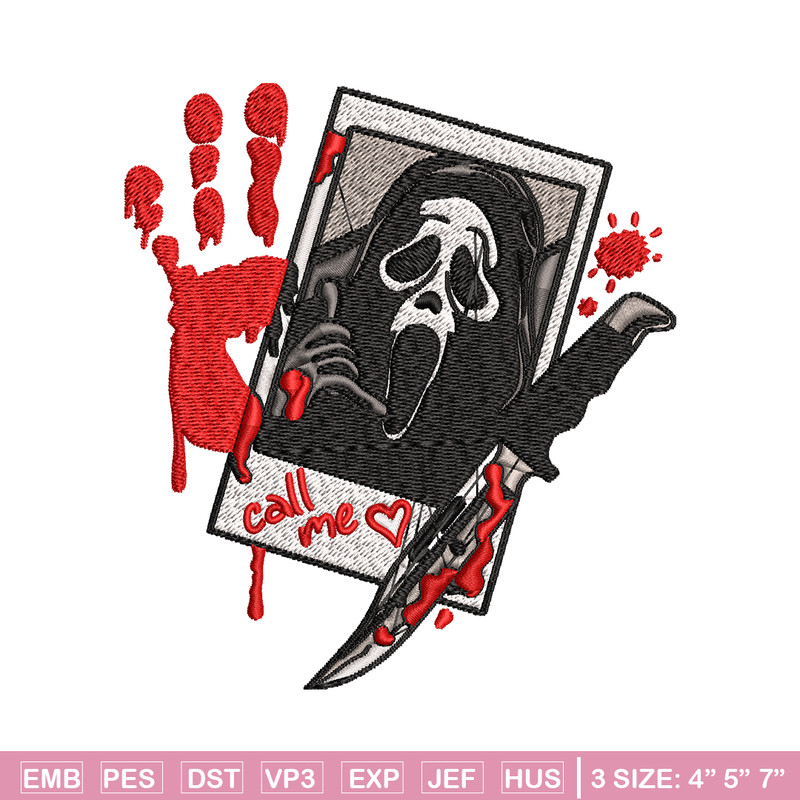 Ghost face Embroidery design, Ghost face horror Embroidery, horror design, Embroidery File, Digital download..jpg