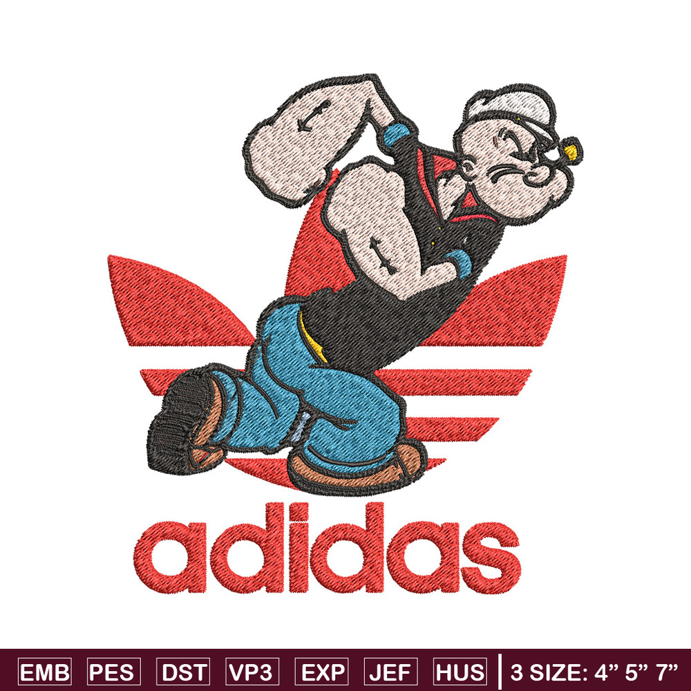 Man cartoon adidas Embroidery Design, Adidas Embroidery, Embroidery File, Brand Embroidery, Logo shirt, Digital download.jpg