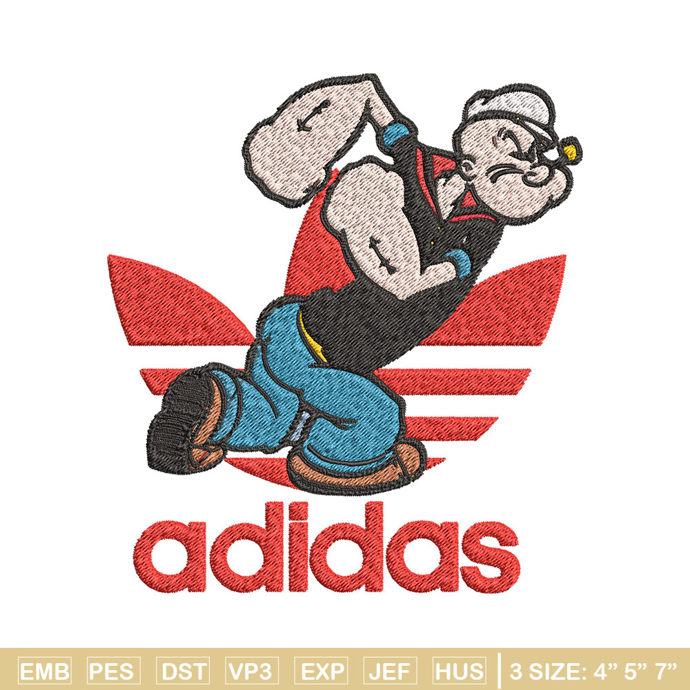 Man cartoon adidas Embroidery Design, Adidas Embroidery, Embroidery File, Brand Embroidery, Logo shirt, Digital download.jpg
