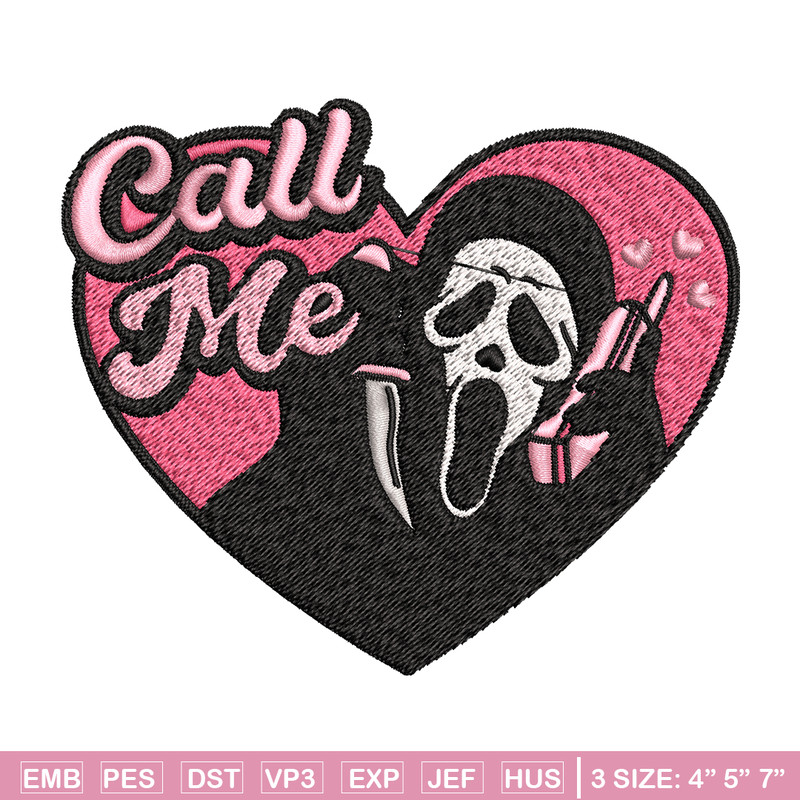 Ghostface Scream Embroidery design, Horror Embroidery, Embroidery File, logo design, logo shirt, Digital download..jpg