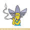 Marge Simpson Smoking Embroidery design, Marge Simpson Embroidery, cartoon design, Embroidery File, Digital download..jpg