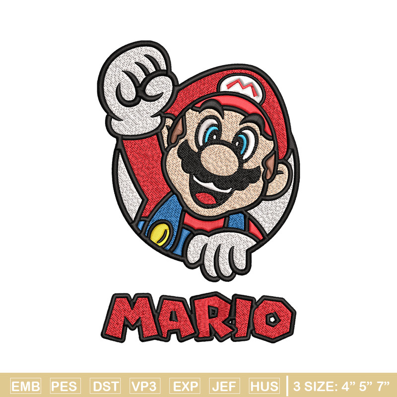 Mario Embroidery design, The Super Mario Bros Embroidery, Embroidery File, logo design, logo shirt, Digital download..jpg
