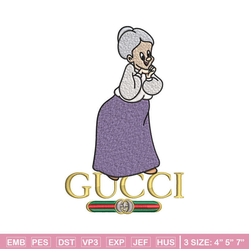 Granny Gucci Embroidery design, Granny Gucci cartoon Embroidery, cartoon design, Embroidery File, Instant download..jpg
