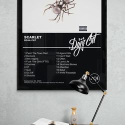 doja cat scarlet album poster 002, doja cat album poster, minimalist poster, digital download.jpg