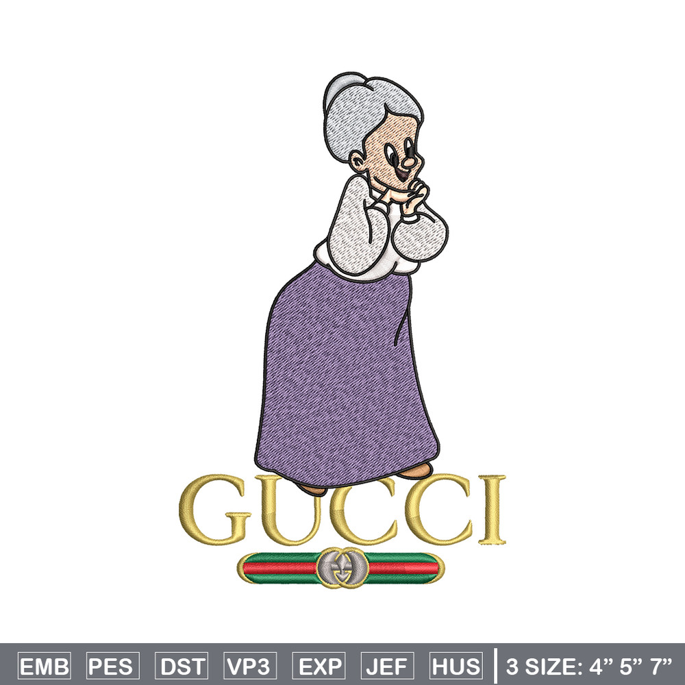 Granny Gucci Embroidery design, Granny Gucci cartoon Embroidery, cartoon design, Embroidery File, Instant download..jpg