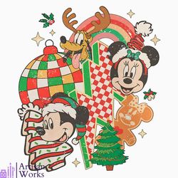 Vintage Mickey And Friends Christmas Lightning Bolt PNG File