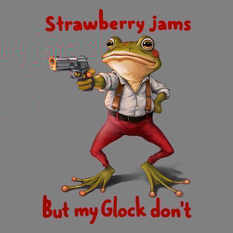 Funny-Meme-Frog-Strawberry-Jams-But-My-Glock-Dont-PNG-2706242003.png