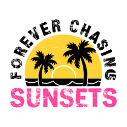retro summer vibes forever chasing sunsets svg
