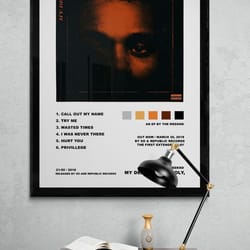 the weeknd my dear melancholy poster, the weeknd album poster, minimalist weeknd poster, digital download.jpg