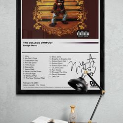 kanye west college dropout album poster, kanye west album poster, minimalist art, digital download.jpg