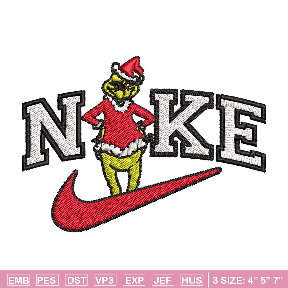 Grinch nike Embroidery Design, Nike Embroidery, Brand Embroidery, Embroidery File, Logo shirt, Digital download.jpg
