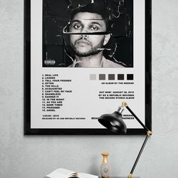 the weeknd beauty behind the madness poster, the weeknd album poster, minimalist weeknd poster, digital download.jpg