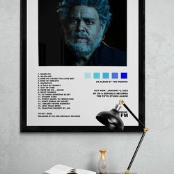 the weeknd dawn fm poster, the weeknd album poster, minimalist weeknd poster, digital download.jpg